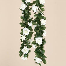 Load image into Gallery viewer, Silk Rose Garland Artificial Flowers - Cream - 6 ft