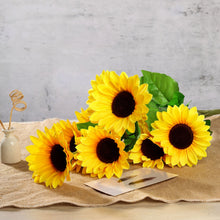 Load image into Gallery viewer, Large Yellow Silk Sunflowers