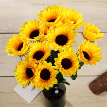 Load image into Gallery viewer, Small Yellow Silk Sunflowers