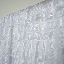 Load image into Gallery viewer, 20ft x 10ft Flamenca Satin Ruffle Backdrop - White