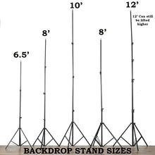 Load image into Gallery viewer, 8ft x10ft Adjustable Heavy Duty Pipe and Drape Kit Wedding Photography Backdrop Stand