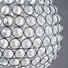 Load image into Gallery viewer, 37" Silver Shangri La Crystal Acrylic Diamond Chandelier Lamp Wedding Centerpiece With 10" Ball