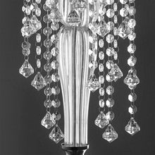 Load image into Gallery viewer, 22" Tall Flower Stand Crystal Pendants Chandelier Wedding Centerpiece