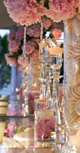 Load image into Gallery viewer, 24" Tall Pillar Wedding Centerpiece Crystal Chandelier
