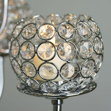 Load image into Gallery viewer, 40" Silver Crystal Beaded 13 Arm Candelabra Chandelier Votive Candle Holder Wedding Centerpiece