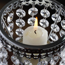 Load image into Gallery viewer, Elegant Metal Votive Tealight Crystal Candle Holder Wedding Centerpiece - 7.5"