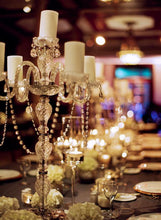 Load image into Gallery viewer, Stunning Candelabra Candlestick Crystal Candle Holder Wedding Centerpiece - 35" Tall