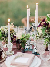 Load image into Gallery viewer, 3" Gemcut Egyption Handcrafted Glass Crystal Votive Candlestick Holder With Gold Metal Stem Table Top Wedding Centerpiece - 1 PCS