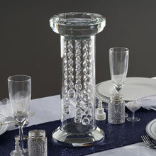 Load image into Gallery viewer, 14" Gemcut Egyptian Handcrafted Glass Crystal Pillar Vase Chandelier Table Top Wedding Centerpiece - 1 PCS