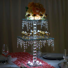 Load image into Gallery viewer, 21" Gemcut Egyption Handcrafted Glass Chandelier Crystal Wedding Cake Riser Stand - 1 PCS