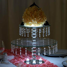 Load image into Gallery viewer, 16" Gemcut Egyption Handcrafted Round Glass Chandelier Crystal Wedding Cake Riser Stand - 1 PCS