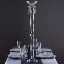Load image into Gallery viewer, 35" Gemcut Egyption Handcrafted Glass Floral Vase Votive Candle Holder Table Top Wedding Centerpiece - 1 PCS
