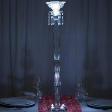 Load image into Gallery viewer, 35" Gemcut Egyption Handcrafted Glass Floral Vase Votive Candle Holder Table Top Wedding Centerpiece - 1 PCS