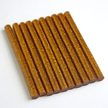 Load image into Gallery viewer, 10 pcs Gold Glitter Hot Melt Glue Sticks For DIY Art Craft Sealing Repair Tool - 7mm x 4"