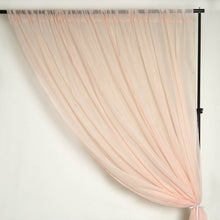 Load image into Gallery viewer, Set Of 2 Blush Fire Retardant Sheer Organza Premium Curtain Panel Backdrops Window Treatment With Rod Pockets - 5FTx10FT