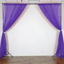 Load image into Gallery viewer, 10FT Fire Retardant Purple Sheer Curtain Panel Backdrops Window Treatment With Rod Pockets - Premium Collection