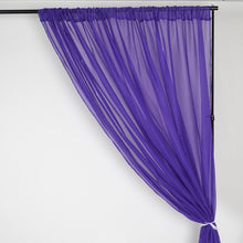Load image into Gallery viewer, 10FT Fire Retardant Purple Sheer Curtain Panel Backdrops Window Treatment With Rod Pockets - Premium Collection