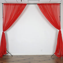 Load image into Gallery viewer, 10FT Fire Retardant Red Sheer Curtain Panel Backdrops Window Treatment With Rod Pockets - Premium Collection