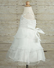 Load image into Gallery viewer, Dazzling White Net and Satin Pleated Dress - White