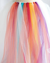 Load image into Gallery viewer, Fairy-like Tulle Dress with Long Colorful Tail