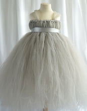 Load image into Gallery viewer, Empyrean Tulle Floor-Length Dress - Silver