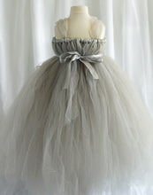 Load image into Gallery viewer, Empyrean Tulle Floor-Length Dress - Silver