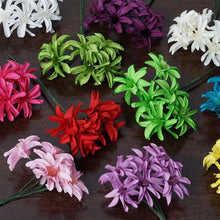 Load image into Gallery viewer, 72 Poly Eggplant Hybrid Paper Craft Lily Flowers Corsage and Boutonniere Wedding Home Craft Decor
