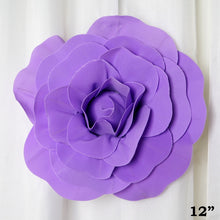 Load image into Gallery viewer, 12" Large Foam Rose Backdrop Wall Decor - Lavender - 4 pcs