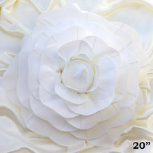 Load image into Gallery viewer, 20" Large Foam Rose Backdrop Wall Decor - White - 2 pcs