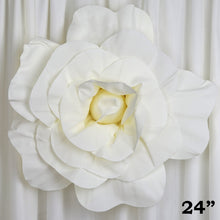 Load image into Gallery viewer, 24" Large Foam Rose Backdrop Wall Decor - Cream - 2 pcs