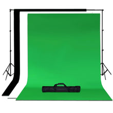 Load image into Gallery viewer, 1200 Watts White Umbrella Soft box Continuous Lighting Photo Video Studio Kit With Chromakey Background Muslins (Green Black White)