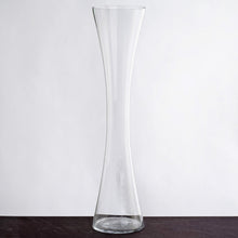 Load image into Gallery viewer, 24" Tall Clear Hourglass Shaped Floral Centerpiece Vase Wedding Party Decoration - 6 PCS
