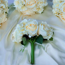 Load image into Gallery viewer, Rose &amp; Hydrangea Bouquet Artificial Silk Flowers - Beige
