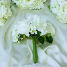 Load image into Gallery viewer, Rose &amp; Hydrangea Bouquet Artificial Silk Flowers - Cream
