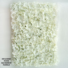 Load image into Gallery viewer, Hydrangea Artificial Flower Wall Mat Panel - Cream - 4 panels

