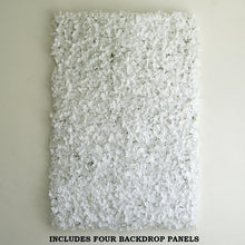 Load image into Gallery viewer, Hydrangea Artificial Flower Wall Mat Panel - White - 4 panels
