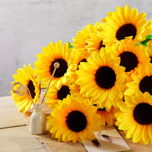 Load image into Gallery viewer, Large Yellow Silk Sunflowers
