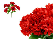 Load image into Gallery viewer, Small Chrysanthemum Bush Artificial Silk Flowers - Red
