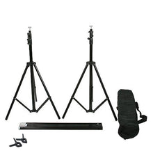 Load image into Gallery viewer, 10FT Height Adjustable Photo Video Studio Crossbar Kit Background Backdrop Support System Stand with FREE Clips
