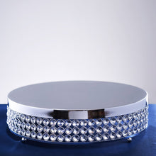 Load image into Gallery viewer, Grand Wedding Beaded Crystal Metal Riser Cake Stand - 15.5" Diameter
