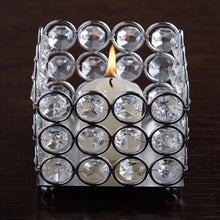 Load image into Gallery viewer, Illuminating Square Votive Tealight Wedding Crystal Candle Holder - 3.25" W x 3.25" L x 2.5" H
