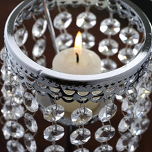 Load image into Gallery viewer, Stunning  Metal Votive Tealight Crystal Candle Holder Wedding Centerpiece - 11.5"
