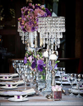 Load image into Gallery viewer, Stunning  Metal Votive Tealight Crystal Candle Holder Wedding Centerpiece - 11.5"
