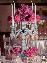 Load image into Gallery viewer, 15" Gemcut Egyption Handcrafted Glass Candelabra Votive Candle Holder With Crystal Chains - 1 PCS
