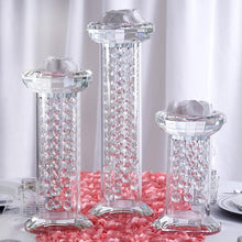Load image into Gallery viewer, 18" Gemcut Egyptian Handcrafted Glass Crystal Pillar Vase Chandelier Table Top Wedding Centerpiece - 1 PCS
