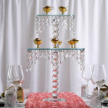 Load image into Gallery viewer, 21" Gemcut Egyption Handcrafted Glass Chandelier Crystal Wedding Cake Riser Stand - 1 PCS
