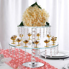 Load image into Gallery viewer, 16" Gemcut Egyption Handcrafted Round Glass Chandelier Crystal Wedding Cake Riser Stand - 1 PCS
