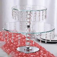 Load image into Gallery viewer, 16" Gemcut Egyption Handcrafted Round Glass Chandelier Crystal Wedding Cake Riser Stand - 1 PCS
