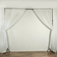Load image into Gallery viewer, Set Of 2 Ivory Fire Retardant Sheer Organza Premium Curtain Panel Backdrops Window Treatment With Rod Pockets - 5FTx10FT

