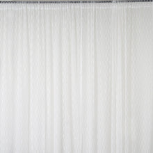 Load image into Gallery viewer, Set Of 2 Ivory Fire Retardant Sheer Floral Lace Premium Curtain Panel Backdrops Window Treatment With Rod Pockets - 5FTx10FT
